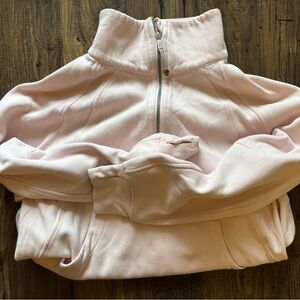 Light Pink Lululemon Quarter-Zip Sweatshirt